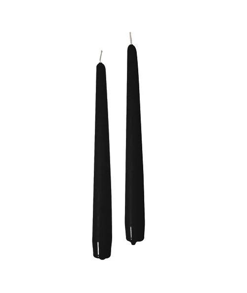 Cereria Di Giorgio Candele Coniche D 2,2 Cm H 30 Cm 12 Pz Nero
