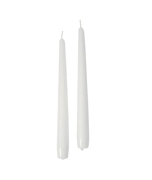 Cereria Di Giorgio Candele Coniche Ø 2,2 cm H. 25 cm (10 pz) - Bianco