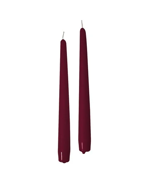 Cereria Di Giorgio Candele Coniche Ø 2,2 cm H. 25 cm (10 pz) - Bordeaux