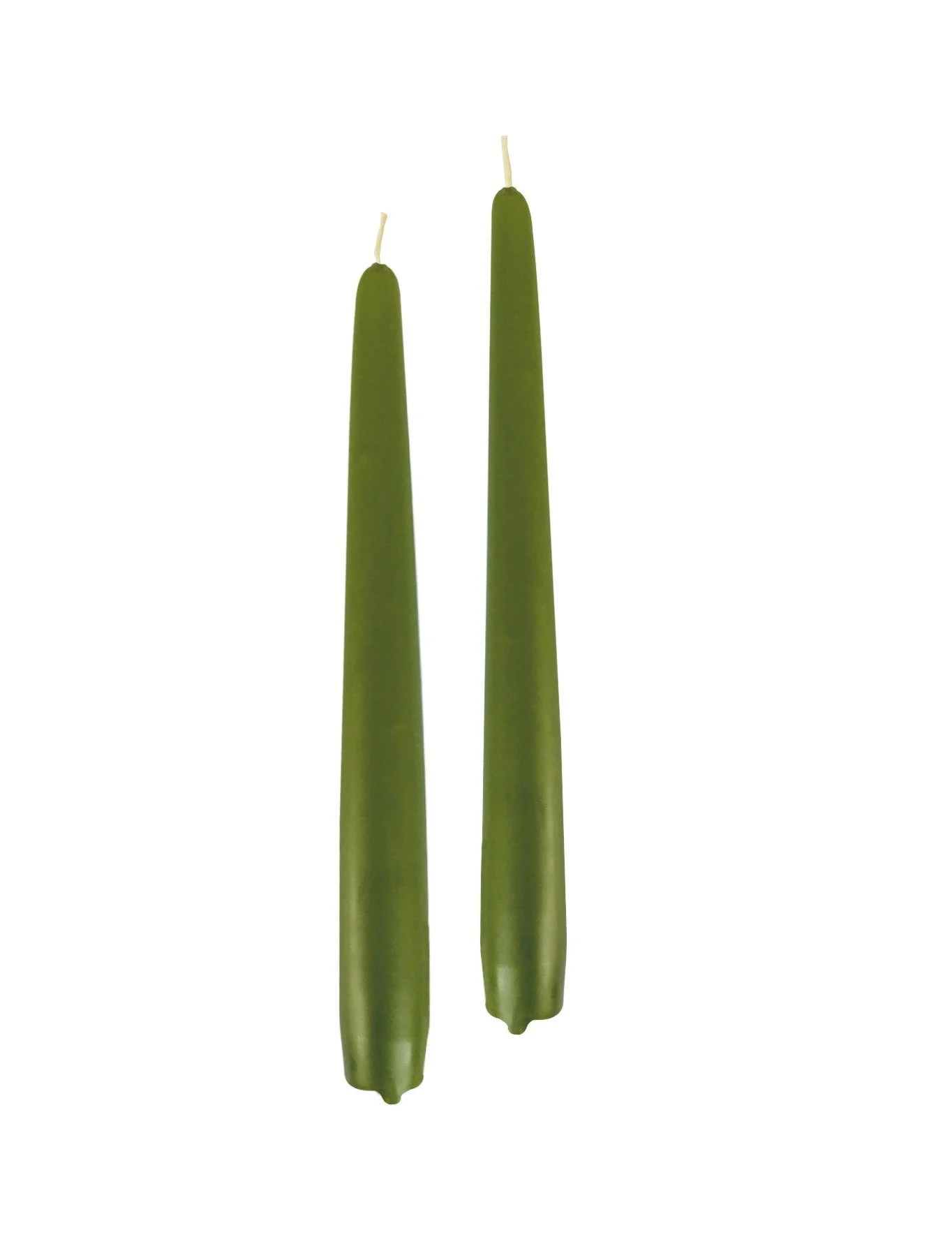 Cereria Di Giorgio Candele Coniche Ø 2,2 cm H. 25 cm (10 pz) - Verde Muschio