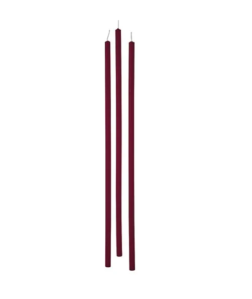 Cereria Di Giorgio Candele Stelo Ø 0,9 cm H. 37 cm (12 pz) - Bordeaux