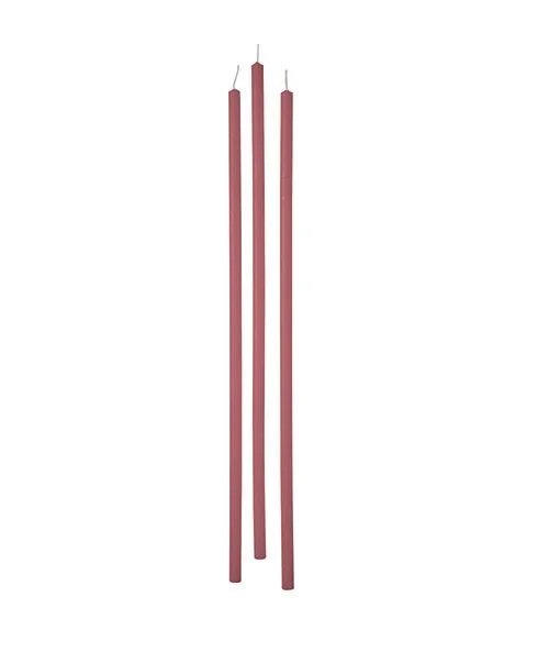 Cereria Di Giorgio Candele Stelo Ø 0,9 cm H. 37 cm (12 pz) - Rosa Antico
