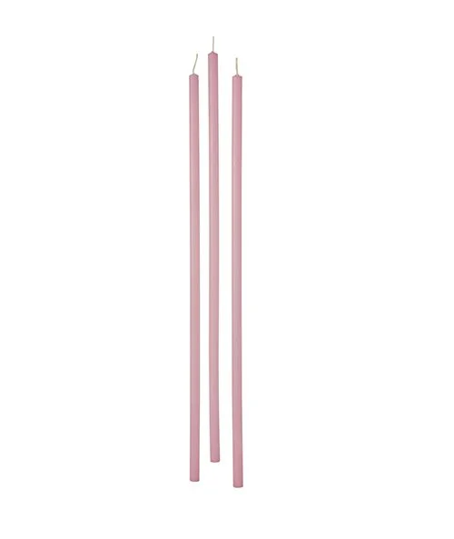 Cereria Di Giorgio Candele Stelo Ø 0,9 cm H. 37 cm (12 pz) - Rosa Scuro