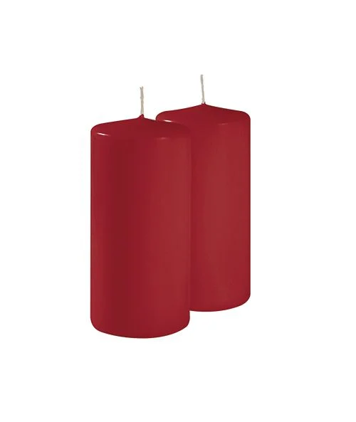 Cereria Di Giorgio Ceri Ø 7 cm H. 15 cm (4 pz) - Rosso