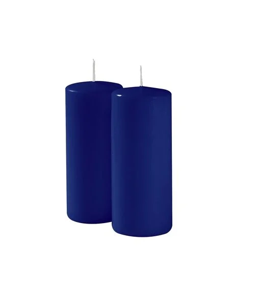 Cereria Di Giorgio Cero D 7 Cm H 20 Cm 2 Pz Blu Navy
