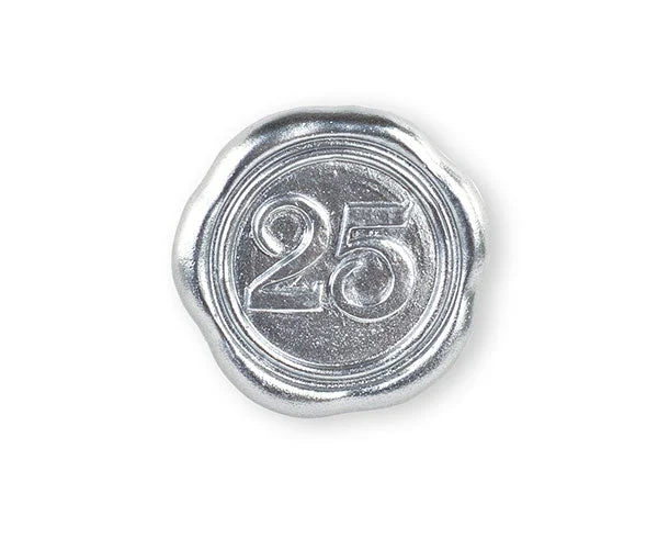 Cupido&Co. Ceralacca Argento 25 Adesivo 24 Pz
