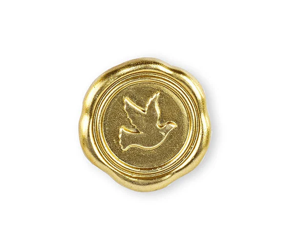 Cupido&Co. Ceralacca con Colomba Oro Adesivo 24 Pz
