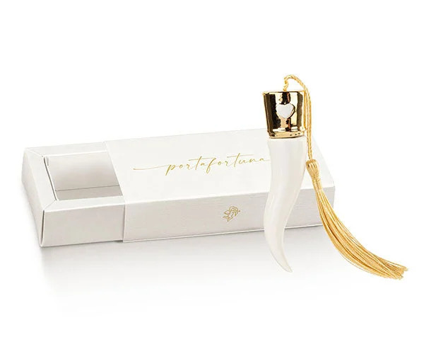 Cupido&Co. Cornetto con Nappa H 110 Mm Bianco Oro