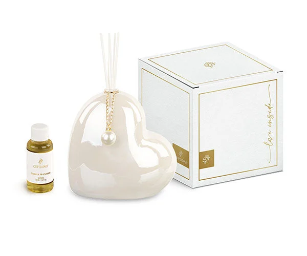 Cupido&Co. Cuore Perlato Diffusore 30 Ml Colore Bianco Fragranza Ambra