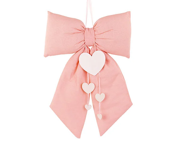 Cupido&Co. Fiocco Rosa Imbottito con Cuori da Appendere
