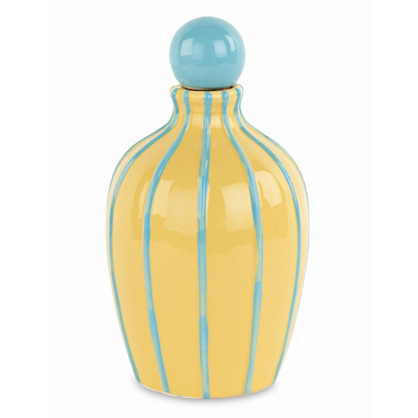Cupido&Co. Oliera Gialla Righe con Scatola D 9,5 Cm H 16,5 Cm