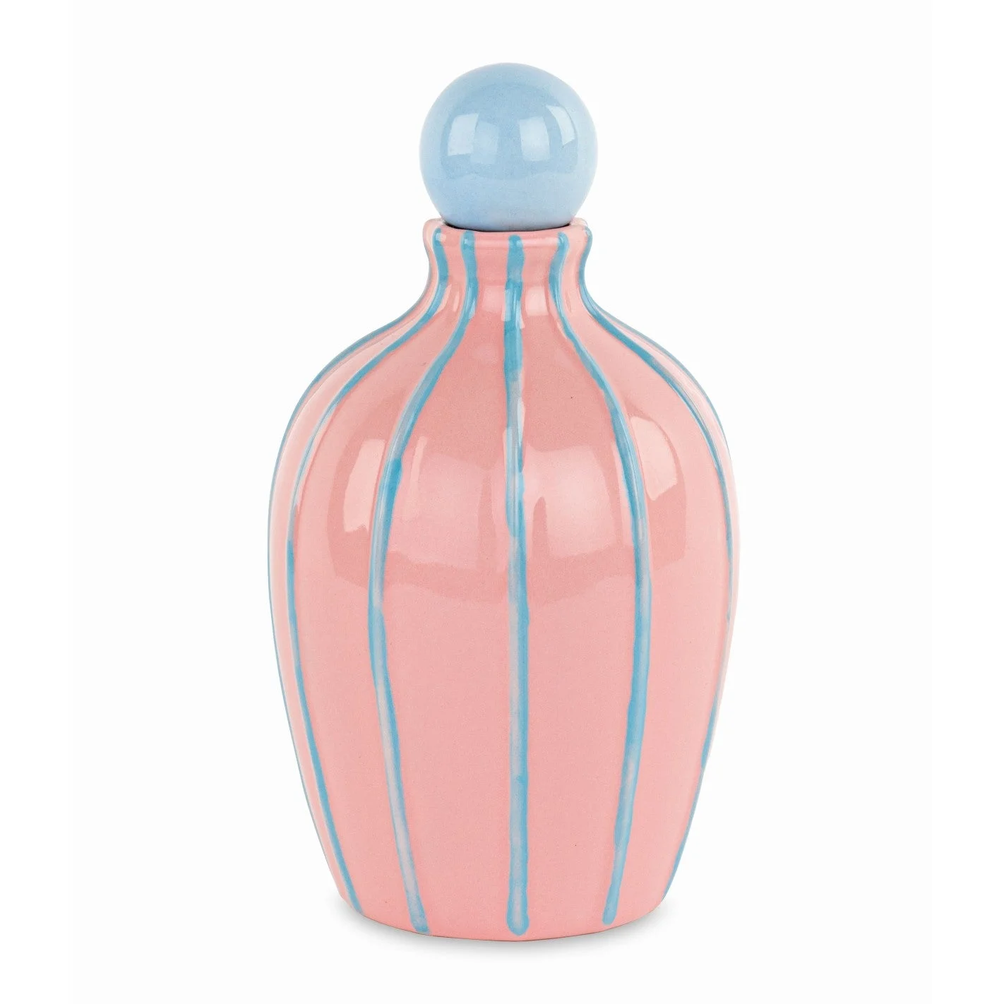 Cupido&Co. Oliera Rosa Righe con Scatola D 9,5 Cm H 16,5 Cm