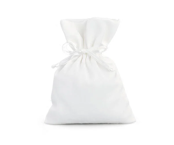 Cupido&Co. Portaconfetti Sacchetto Raso Bianco 100 x 140 Mm 12 Pz