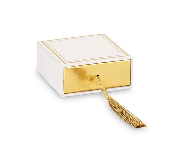 Cupido&Co. Scatola Cassetto 70 x 70 x 30 mm Bianco Oro