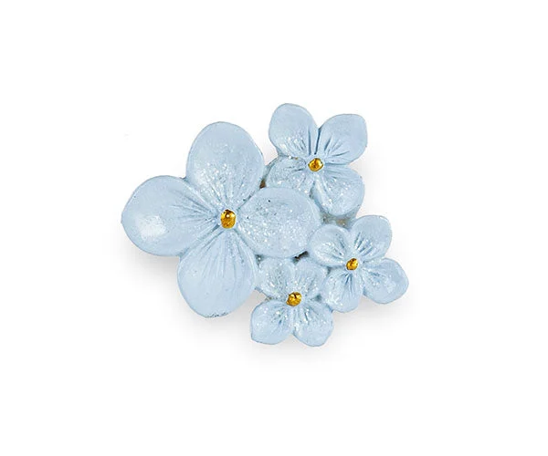 Cupido&Co. Magnete Azzurro con Fiori e Glitter 50 Mm 12 Pz