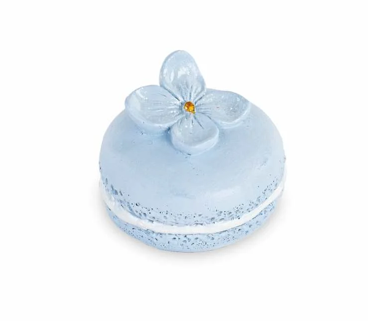 Cupido&Co. Magnete Macaron con Fiori Glitterati D 40 Mm Azzuro 12 Pz
