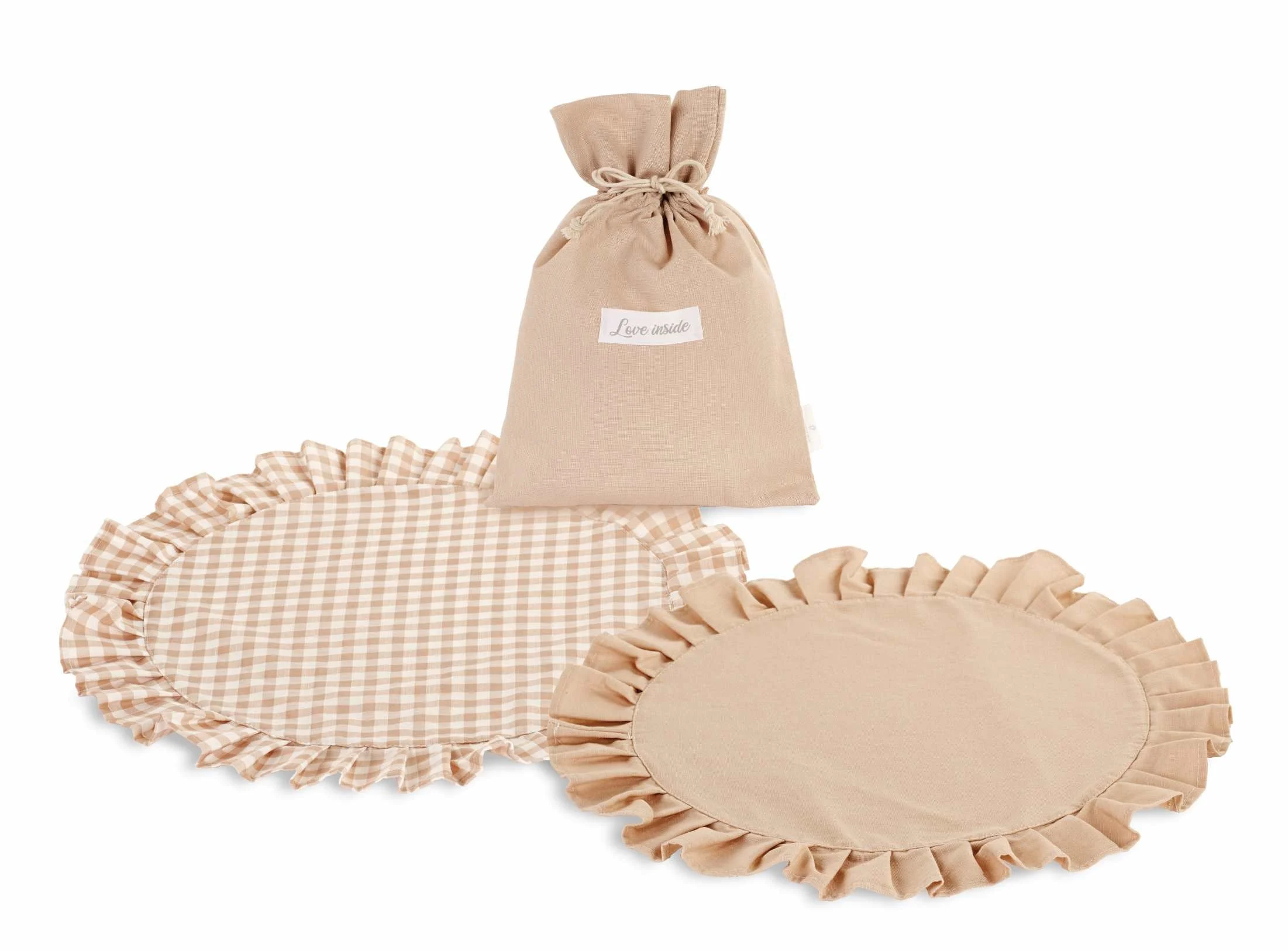 Cupido&Co. Sacchetto con 2 Sottopiatti D 440 Mm Beige