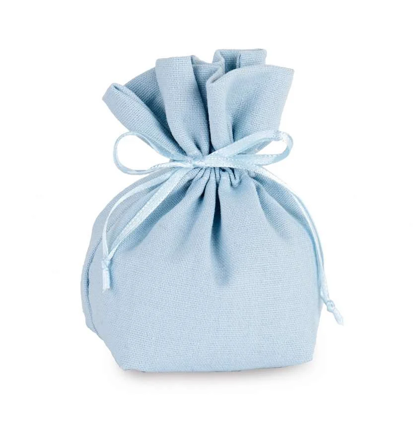 Cupido&Co. Saccoccio Portaconfetti 60 x 60 x 110 Mm Azzurro 12 Pz