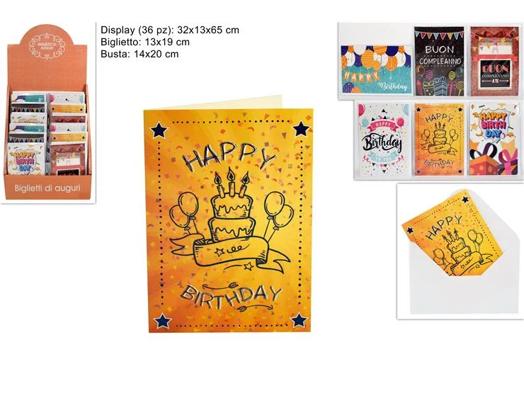 DUE ESSE DISTRIBUZIONI Biglietto Auguri Buon Compleanno Play