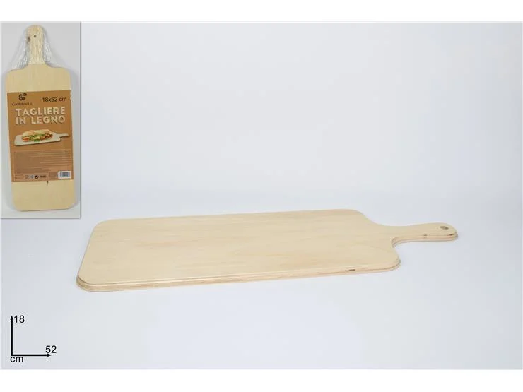 DUE ESSE DISTRIBUZIONI Tagliere Classico Legno 18 x 52 Cm Beige