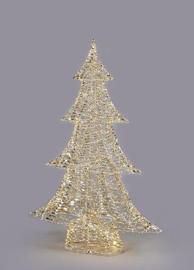 EDG Enzo De Gasperi Albero di Natale Led Stripes 1.800 MicroLed H 122 Cm L 82 Cm L 20 Cm Oro