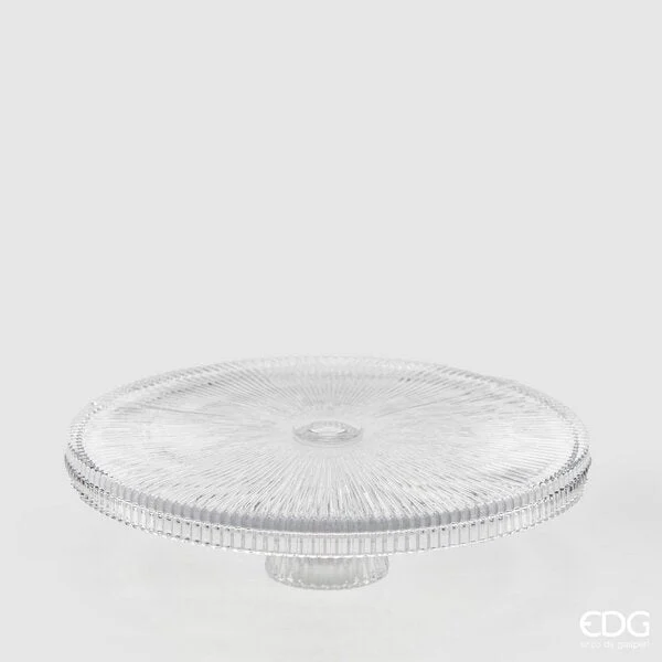 EDG Enzo De Gasperi Alzata Rotonda con Bordo Cappett. H 6,5 Cm D 25 Cm