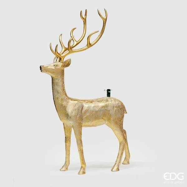 EDG Enzo De Gasperi Base per Albero Natale Cervo per Pino H 214 Cm 138 x 58 Cm Oro