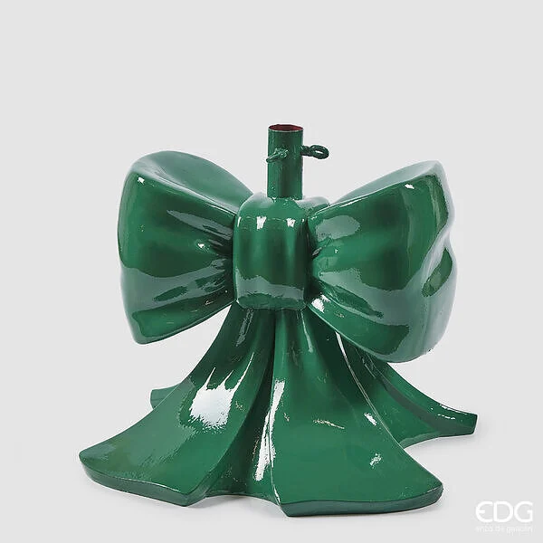EDG Enzo De Gasperi Base per Albero Natale Pino Fiocco H 45 Cm L 43 Cm L 43 Cm Verde