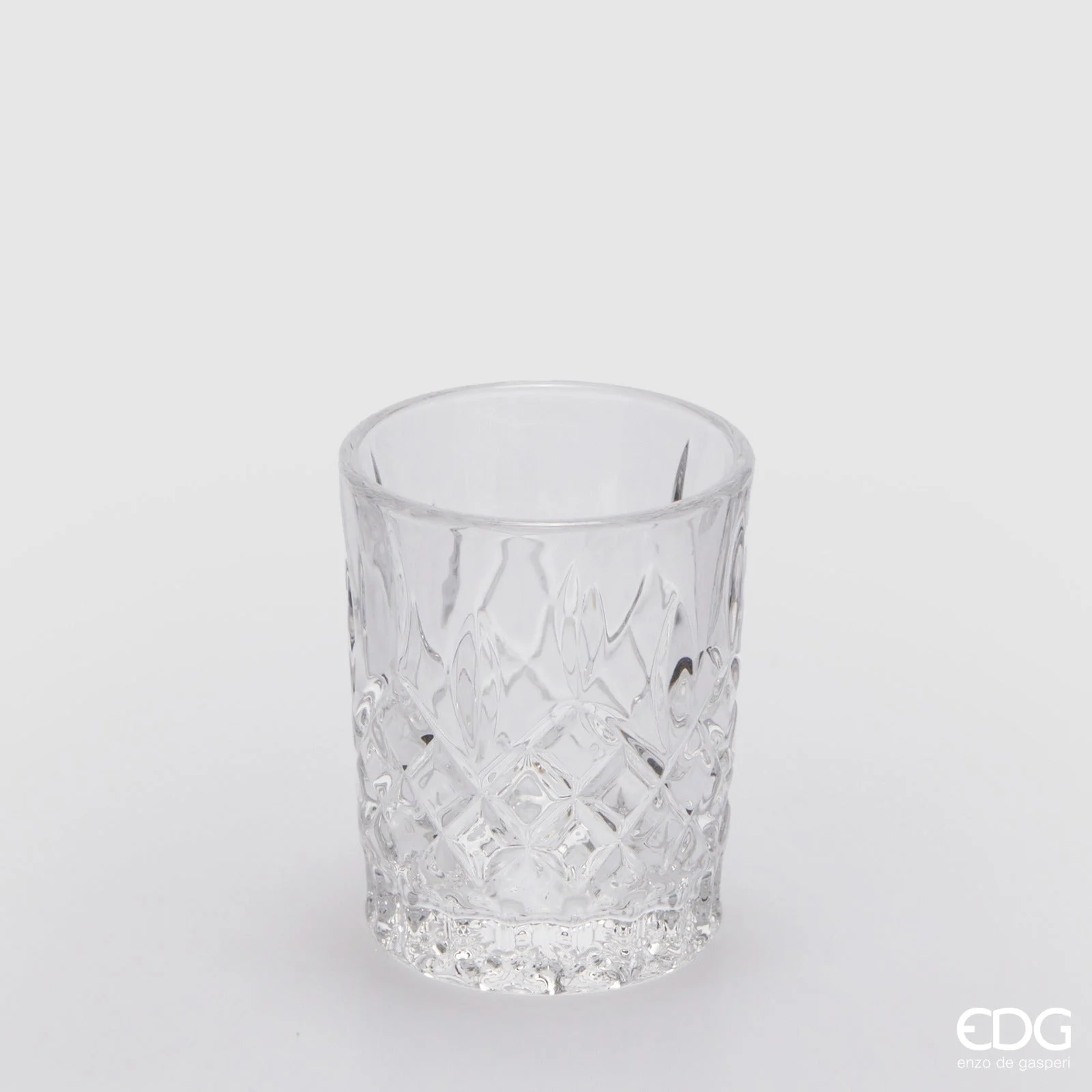 EDG Enzo De Gasperi Bicchiere Sfaccettato Rotondo H 6,2 Cm D 5 Cm 6 Pz