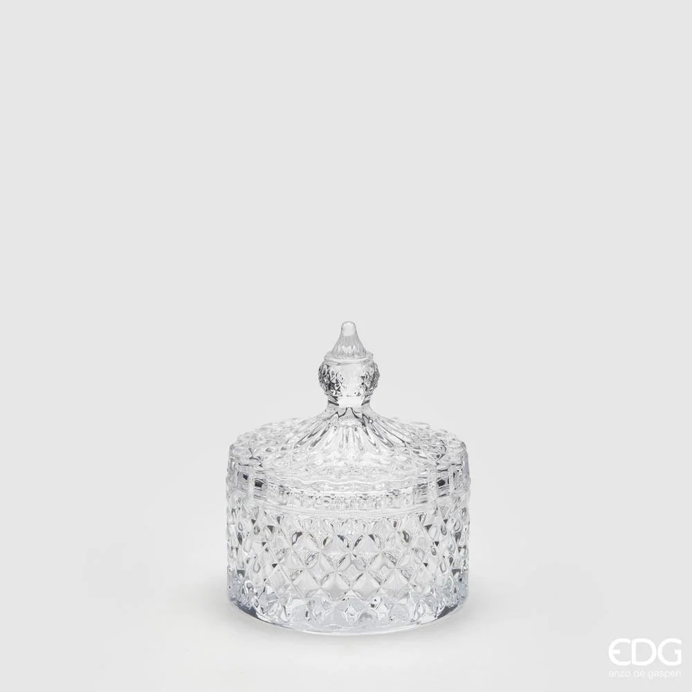 EDG Enzo De Gasperi Bomboniera Diamond H 10 Cm D 8,5 Cm Vetro