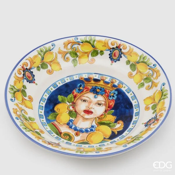 EDG Enzo De Gasperi Caltagirone Ciotola H 7 Cm D 31 Cm