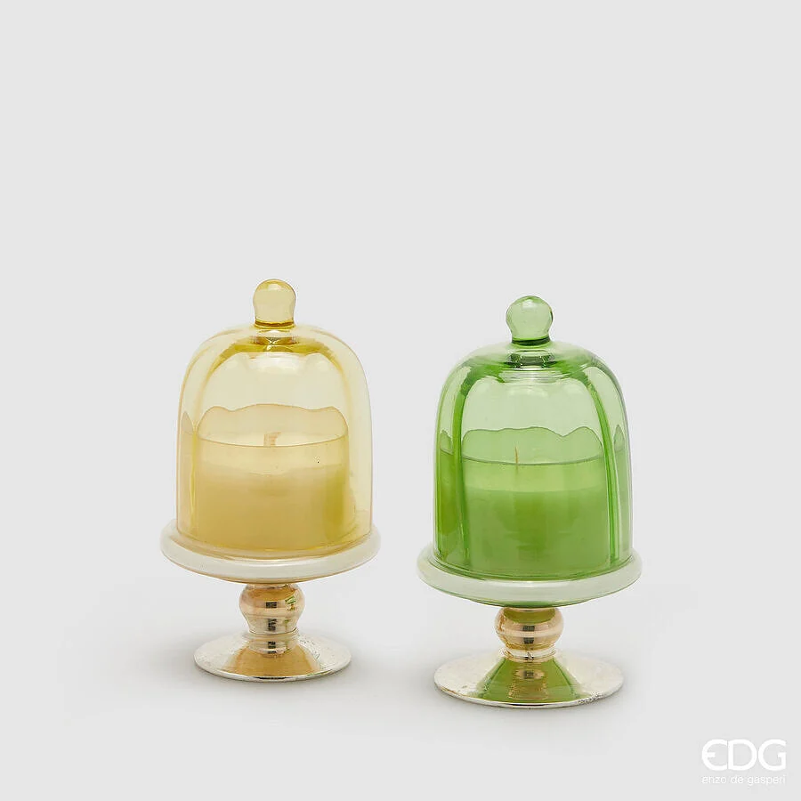 EDG Enzo De Gasperi Candela Alzatina con Profumo H 16 Cm D 9 Cm Golden Amber 1 Pz