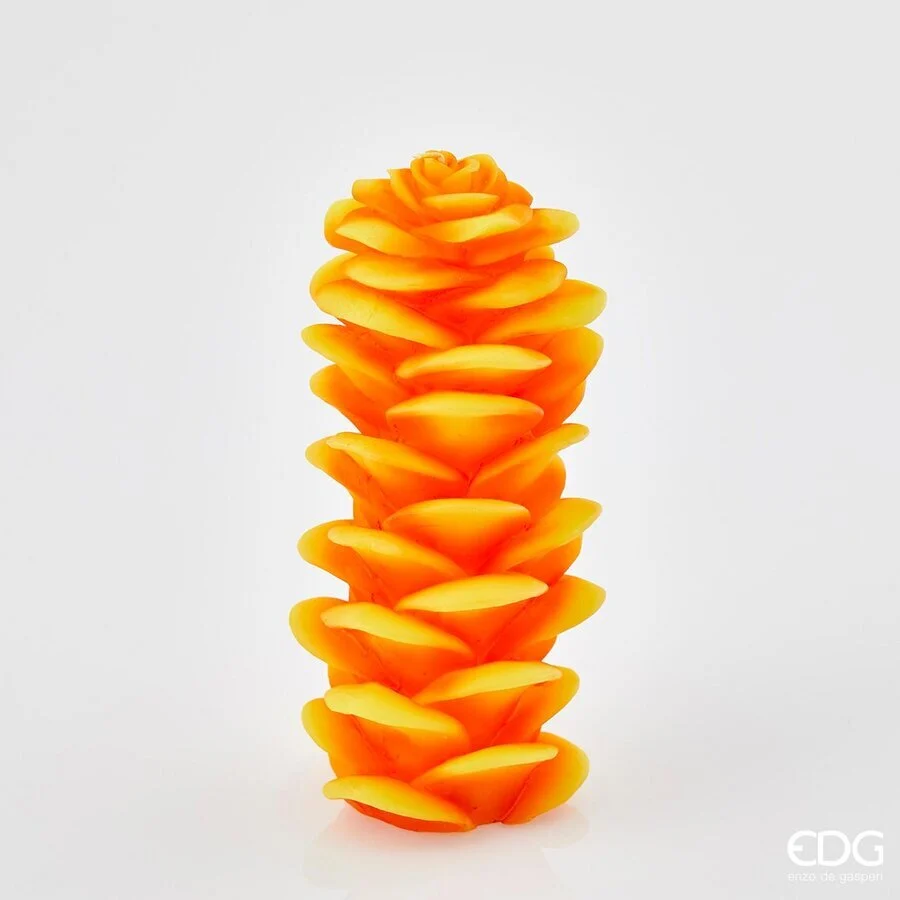 EDG Enzo De Gasperi Candela Ginger H 22 Cm D 10 Cm Giallo Arancione