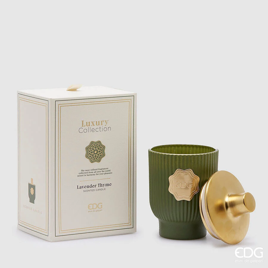 EDG Enzo De Gasperi Candela Luxury H 16 Cm D 10 Cm Lavender Thyme