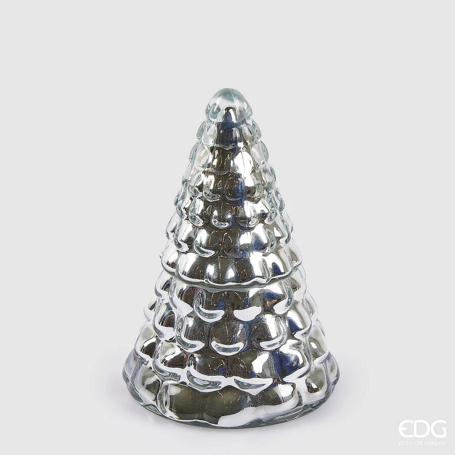 EDG Enzo De Gasperi Candela Natale Pino con Profumo Vaso H 19 Cm D 12 Cm Coconut