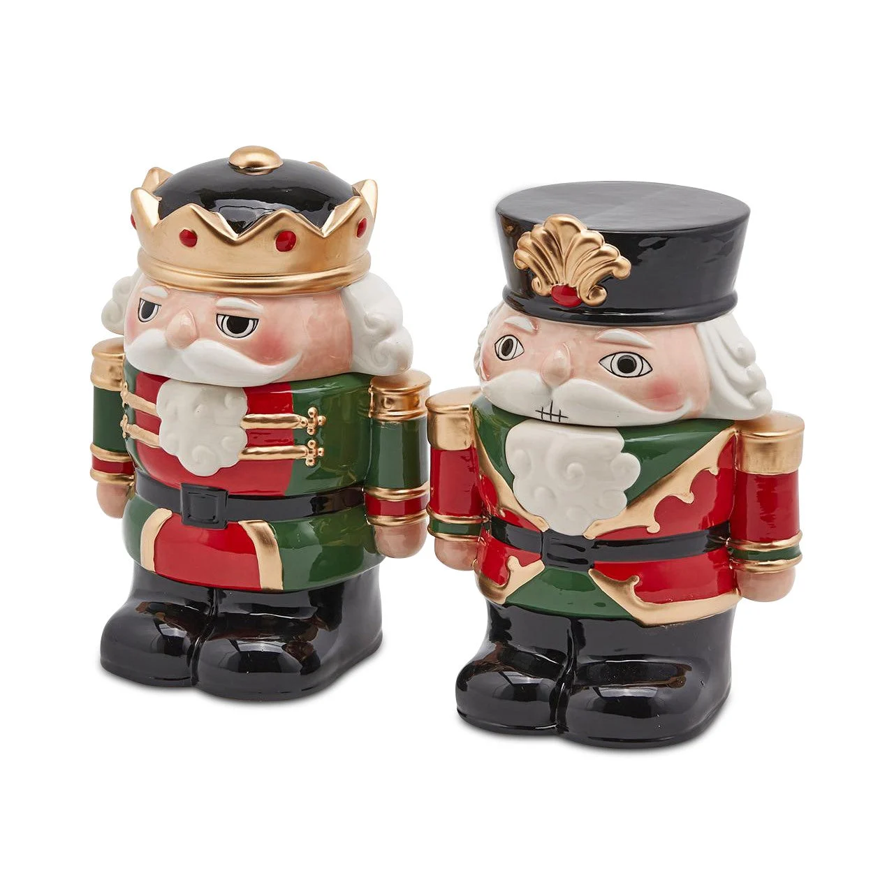 EDG Enzo De Gasperi Contenitore Natale Soldatino H 26 Cm D 18 Cm 2 Rosso e Verde 1 Pz