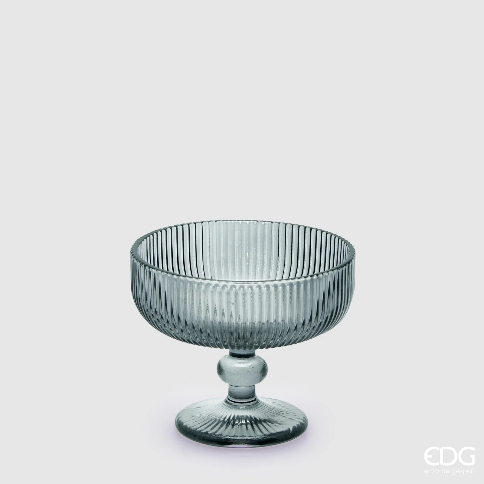 EDG Enzo De Gasperi Coppa Righe H  10 Cm D 12 Cm Colore Grigio 4 Pz