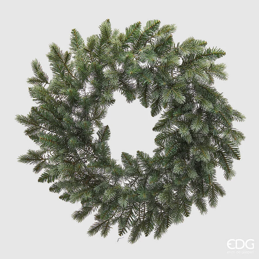 EDG Enzo De Gasperi Corona Natale Pino Argentato D 60 Cm 280 Tips Sage