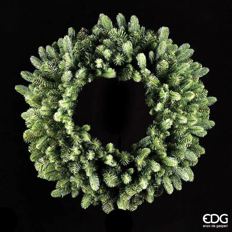EDG Enzo De Gasperi Corona Natale Pino Merano D 80 Cm 260 Tips Green