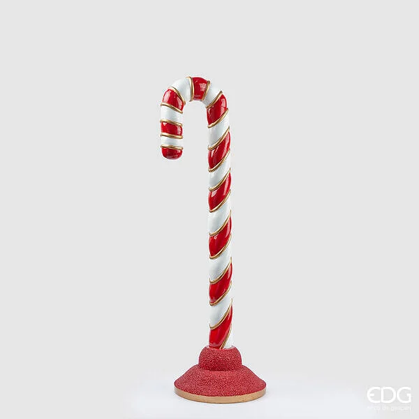EDG Enzo De Gasperi Decoro Natale Candycane H 91 Cm L 32 Cm L 27 Cm Bianco Rosso