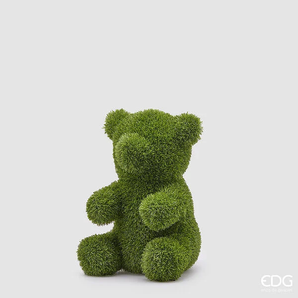 EDG Enzo De Gasperi Decoro Erba Orso H 50 Cm L 30 Cm L 35 Cm Green Verde
