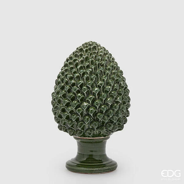 EDG Enzo De Gasperi Decoro Pigna H 33 Cm D 20 Cm Colore Verde