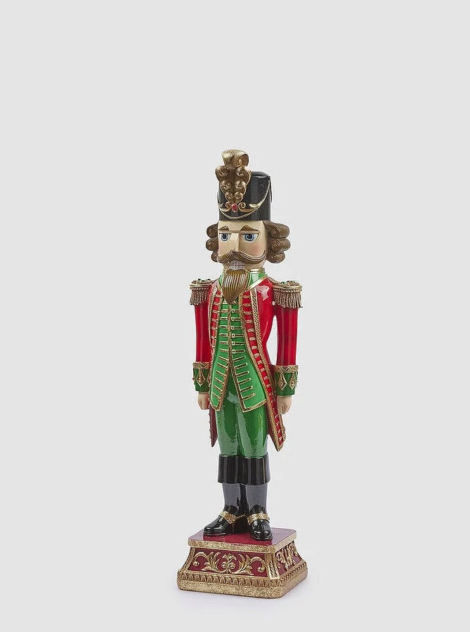 EDG Enzo De Gasperi Decoro Natale Soldatino H 45 Cm D 13 Cm Green Red
