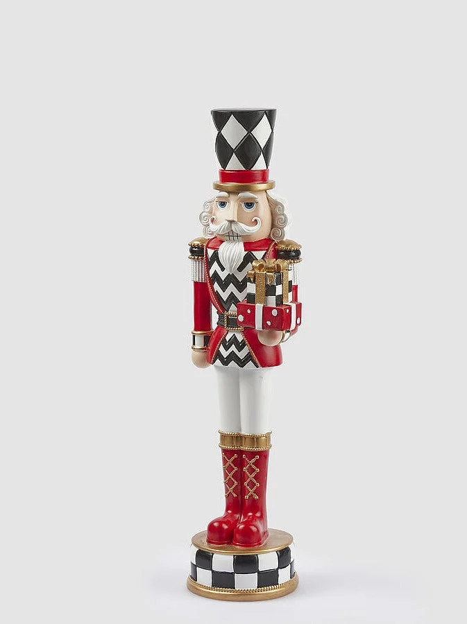 EDG Enzo De Gasperi Decoro Natale Soldatino Scacchi H 61 Cm White Red