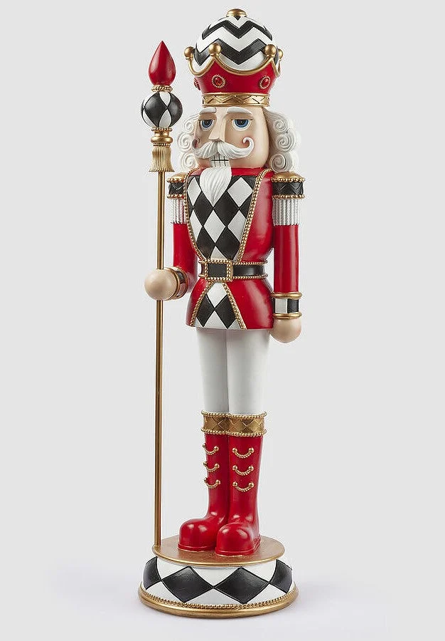 EDG Enzo De Gasperi Decoro Natale Soldatino Scacchi H 92 Cm White Red