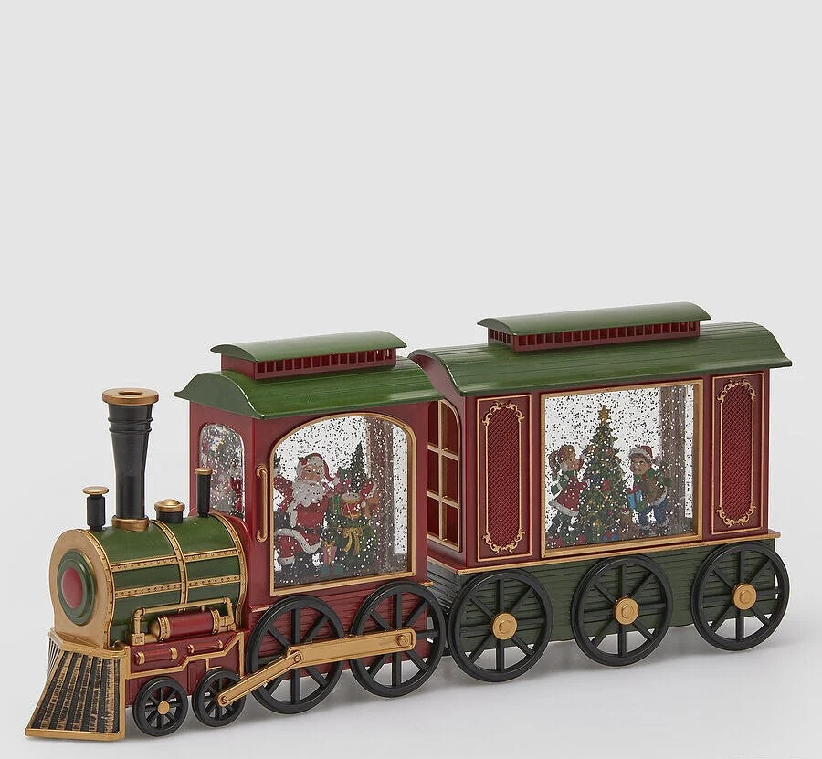 EDG Enzo De Gasperi Decoro Natale Trenino H 21 Cm L 48 Cm L 8 Cm Musica Led Multicolor