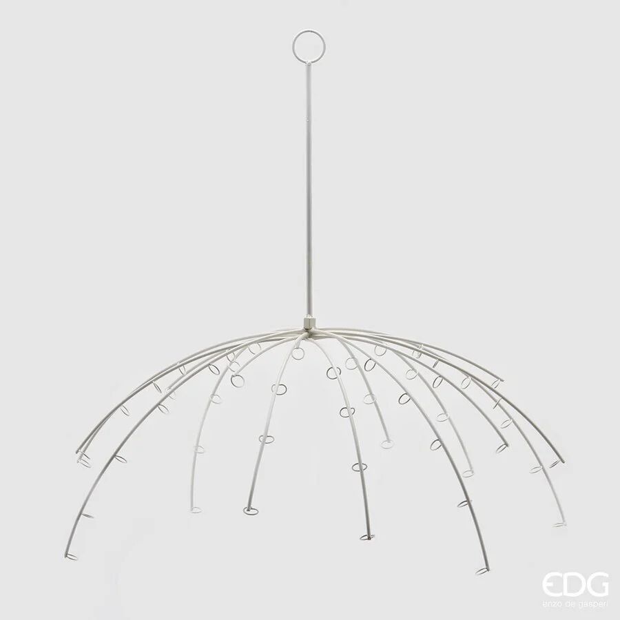 EDG Enzo De Gasperi Espositore Natale Ombrello H 56 Cm D 70 Cm Bianco