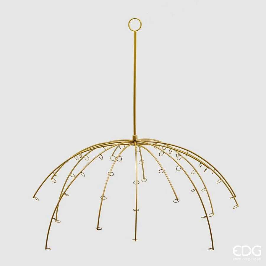 EDG Enzo De Gasperi Espositore Natale Ombrello H 56 Cm D 70 Cm Oro