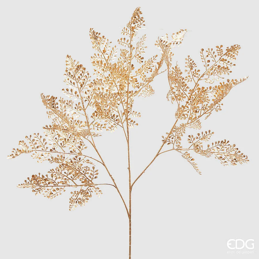 EDG Enzo De Gasperi Felce Ramo Decorazione Natale H 100 Cm Oro