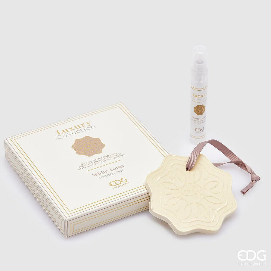 EDG Enzo De Gasperi Gesso Profumato Luxury 4 Ml H 2 Cm D 13 Cm White Lotus